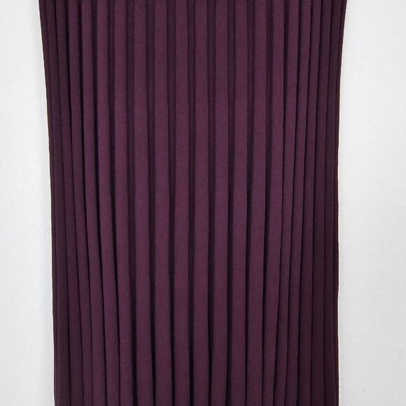 A New Day Skirt Womens Extra Large Burgundy Oxblood Knit Pleated Rolled Hem Midi - Picture 7 of 12